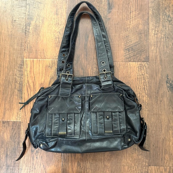 FRANCESCO BIASIA black leather motorcycle 🏍 bag - Picture 4 of 11